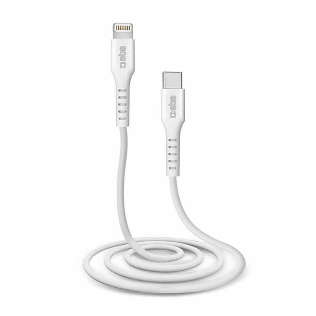 E-shop SBS dátový kábel USB-CMFI Lightning, 1 m, biely TECABLELIGTC1W