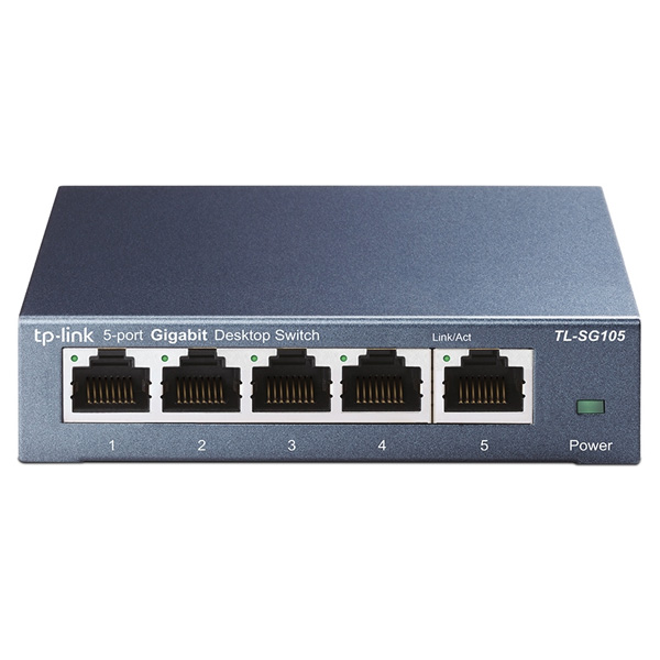 TP-Link TL-SG105 5x gigabitový sieťový switch stolný, kovová sivá TL-SG105