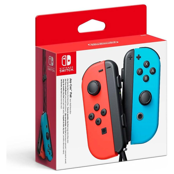 Ovládače Nintendo Joy-Con, neónovo červený / neónovo modrý