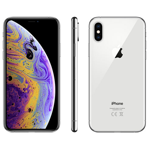 iPhone Xs, 512GB, strieborná