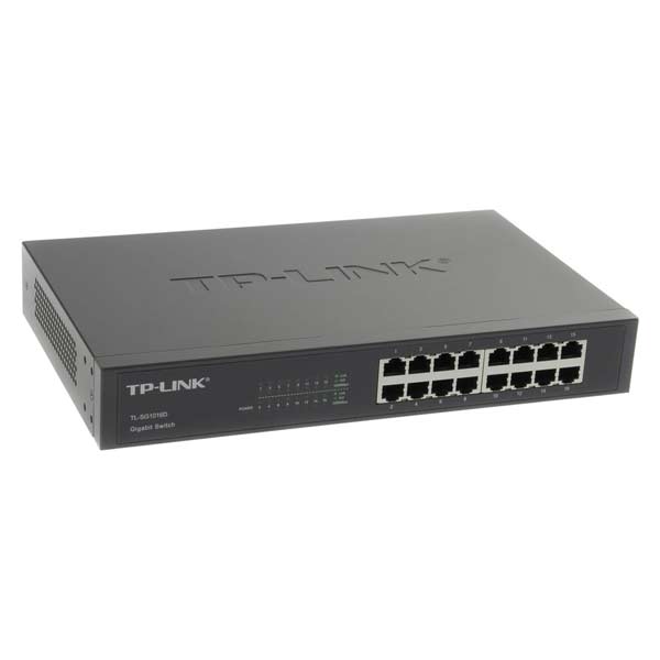 TP-Link TL-SG1016 16x gigabitový rackmount switch, čierna