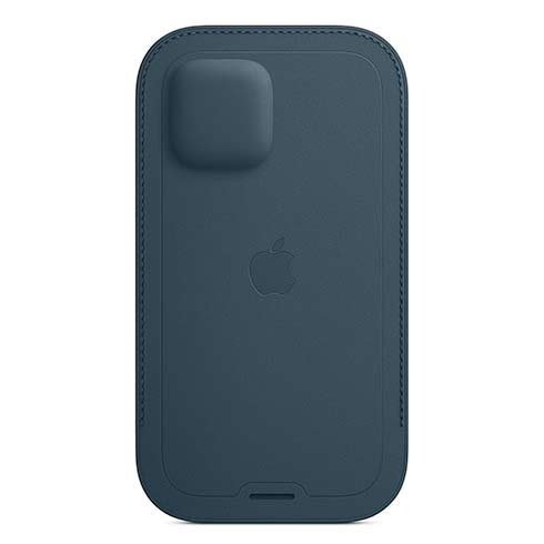 Apple iPhone 12 Pro Max Leather Sleeve with MagSafe, baltic blue