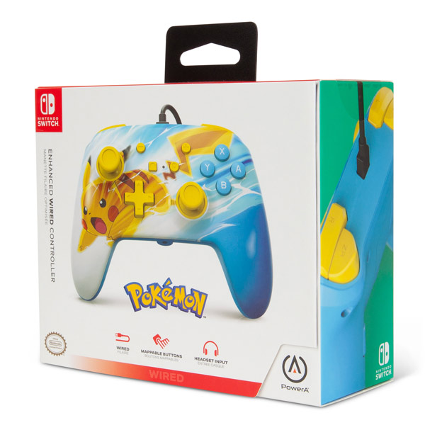 Káblový ovládač PowerA Enhanced pre Nintendo Switch, Pikachu Electric Fade