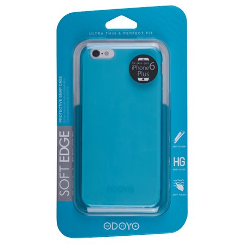 Odoyo kryt Soft Edge pre iPhone 6 Plus/6s Plus, lagoon blue