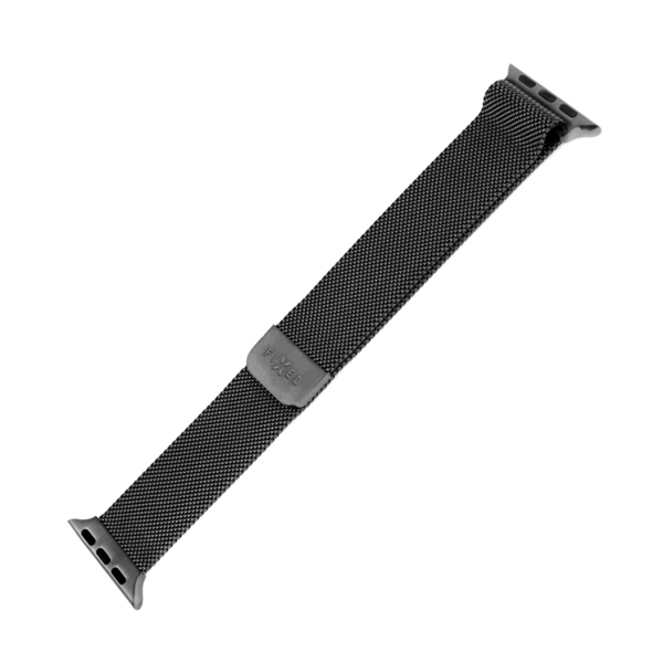 FIXED Mesh Nerezový remienok pre Apple Watch 42/44/45 mm, čierna