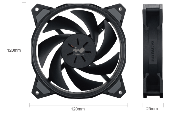 InWin Case fan Sirius Loop ASL120, 120mm, ARGB, Black (Triple pack+ ARGB Controler)