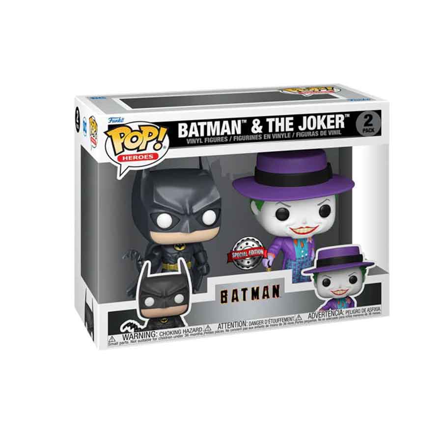 POP! 2 Pack Heroes: Batman & The Joker 1989 (DC) Special Edition Metallic