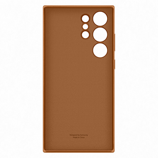 Zadný kryt Leather Cover pre Samsung S23 Ultra, hnedá