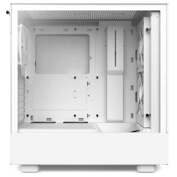 NZXT case H5 Flow RGB edition / 2x120 mm fan / USB 3.0 / USB-C 3.1 / RGB / tempered glass / mesh panel / white