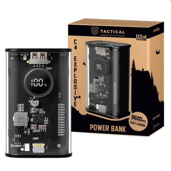 Tactical Powerbank C4 Explosive 9600mAh, čierna