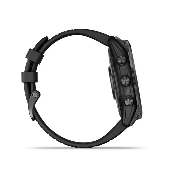 Garmin fenix 7X Pro Solar, Slate Gray Stainless Steel, Black Band