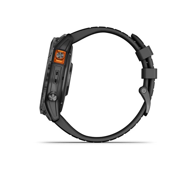 Garmin fenix 7X Pro Solar, Slate Gray Stainless Steel, Black Band