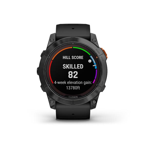 Garmin fenix 7X Pro Solar, Slate Gray Stainless Steel, Black Band