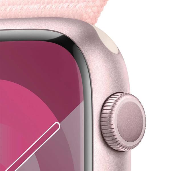 Apple Watch Series 9 GPS 41mm ružová , hliníkové puzdro so športovým remienkom svetlá ružová