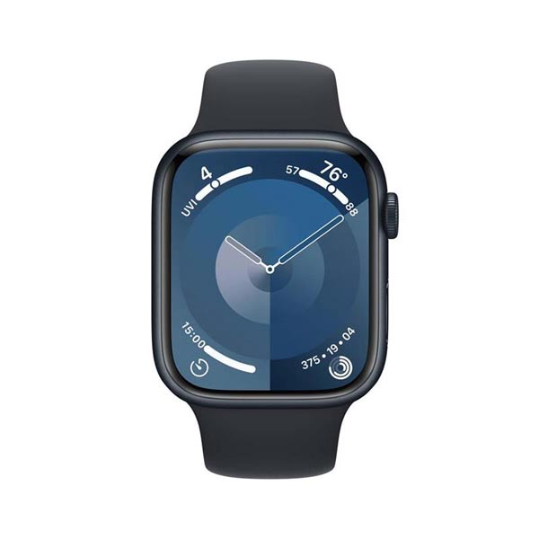 Apple Watch Series 9 GPS 45mm polnočná , hliníkové puzdro so športovým remienkom polnočná - S/M