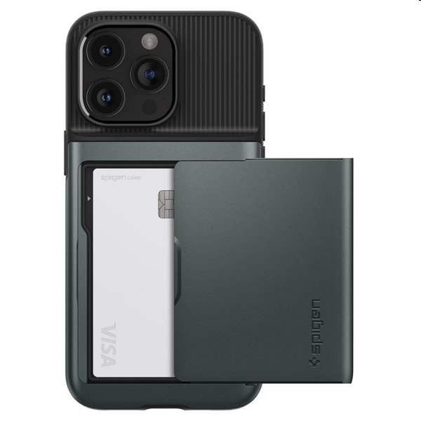 Zadný kryt Spigen Slim Armor CS pre Apple iPhone 15 Pro, tmavozelená Zadný kryt Spigen Slim Armor CS pre Apple iPhone 15 Pro, tmavozelená