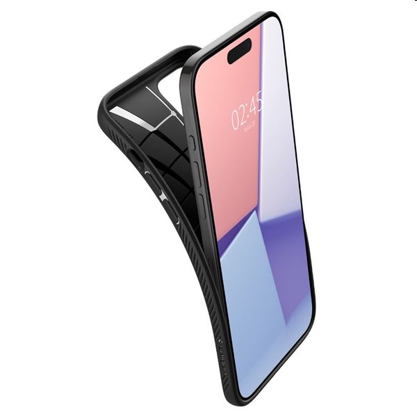 Zadný kryt Zadný kryt Spigen Liquid Air pre Apple iPhone 15 Pro Max, matná čierna