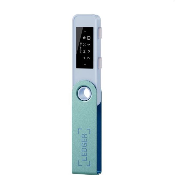 Ledger Nano S Plus hardvérová peňaženka na kryptomeny, pastel green