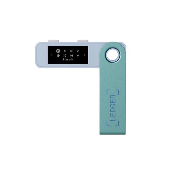 Ledger Nano S Plus hardvérová peňaženka na kryptomeny, pastel green