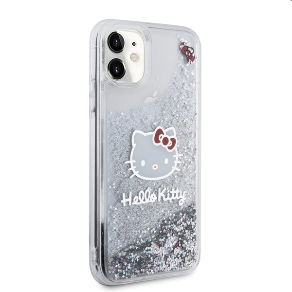 Zadný krytHello Kitty Liquid Glitter Electroplating Head Logo pre Apple iPhone 11, transparentná