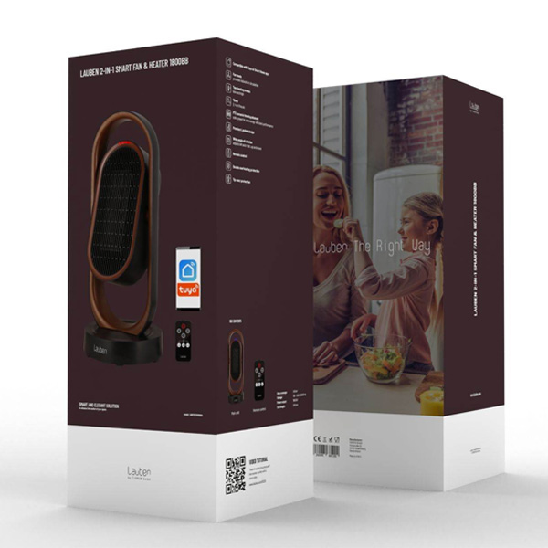 Lauben Smart ventilátor a ohrievač 2 v 1 1800BB, čierny