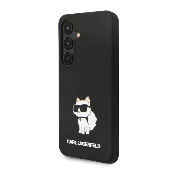 Zadný kryt Karl Lagerfeld Liquid Silicone Choupette NFT pre Samsung Galaxy S24, čierny