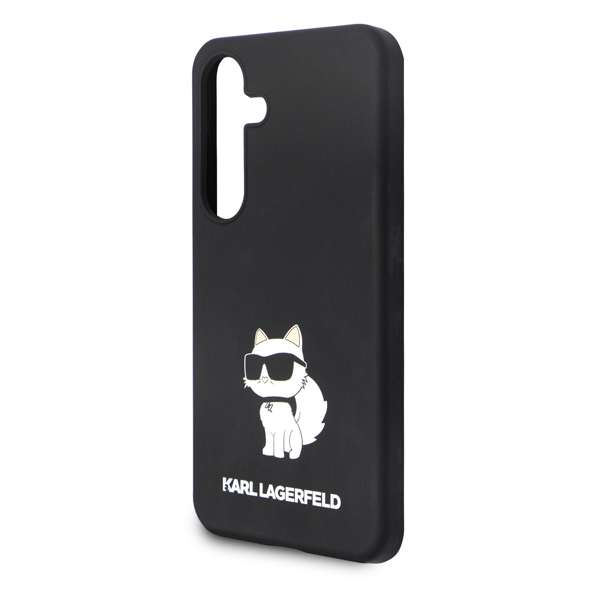 Zadný kryt Karl Lagerfeld Liquid Silicone Choupette NFT pre Samsung Galaxy S24, čierny