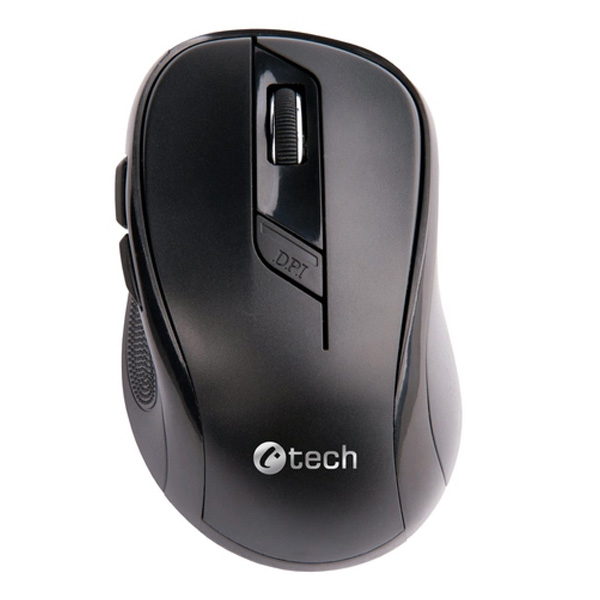 Bezdrôtová myš C-Tech WLM-02, USB, 1600 dpi, čierna