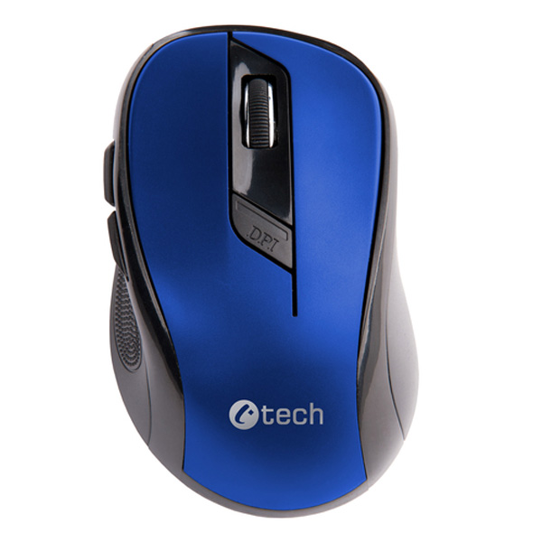 Bezdrôtová myš C-Tech WLM-02, USB, 1600 dpi, modrá