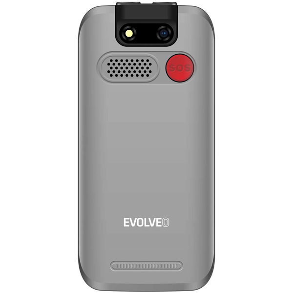 Evolveo EasyPhone ET, mobilný telefón pre seniorov s nabíjacím stojanom, strieborný