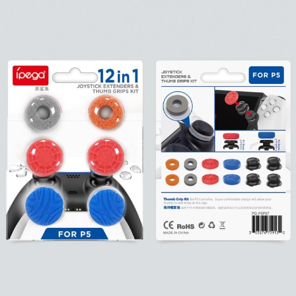 iPega P5P07 set krytiek na ovládacie páčky pre PlayStation 5 ovládače, 12 ks