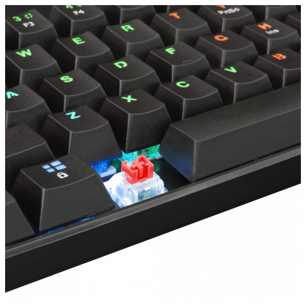 White Shark mechanická herná klávesnica SHINOBI, US, červený switch, čierna