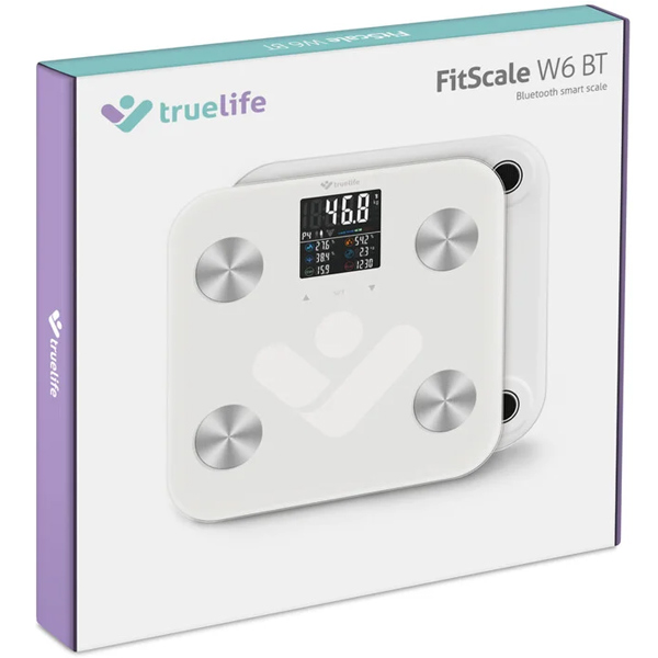 TrueLife FitScale W6 BT, osobná diagnostická váha, biela