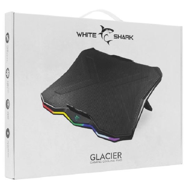 White Shark chladiaca podložka GLACIER, čierna
