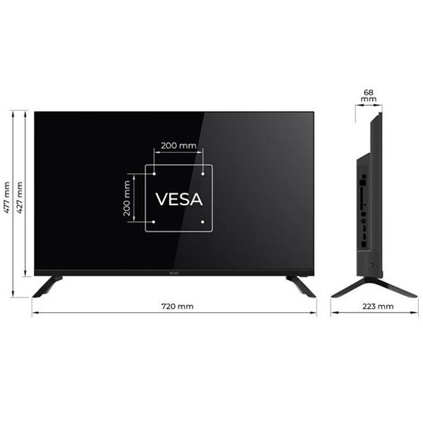 KIVI TV 32H735QB, 32" (81 cm), HD LED TV, AndroidTV, čierny