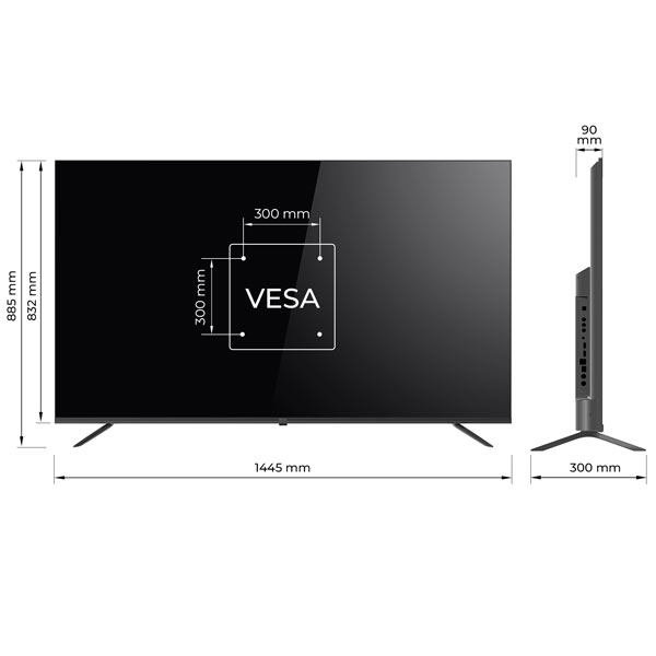 KIVI TV 65U730QB, 65" (163 cm), HD LED TV, AndroidTV, čierny