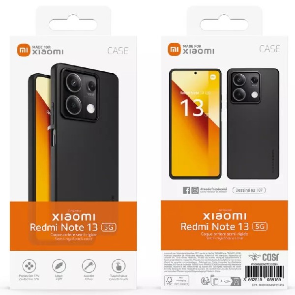 Made for Xiaomi TPU puzdro pre Xiaomi Redmi Note 13 5G, čierne