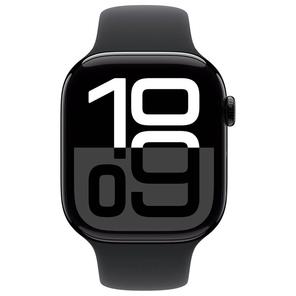 Apple Watch Series 10 GPS + Cellular 46mm Bridlicovo sivé titánové s čiernym športovým remienkom - M/L