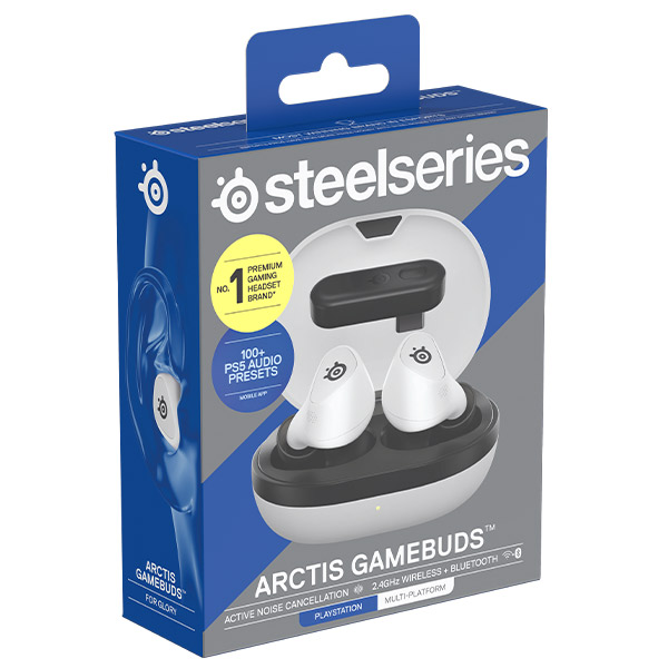 Steelseries Arctis GameBuds pre PS5/PC, biele