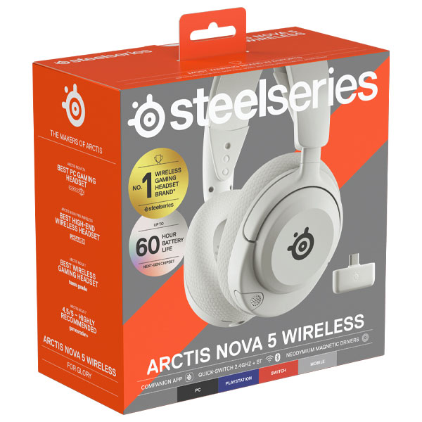 Steelseries Arctis Nova 5, biele