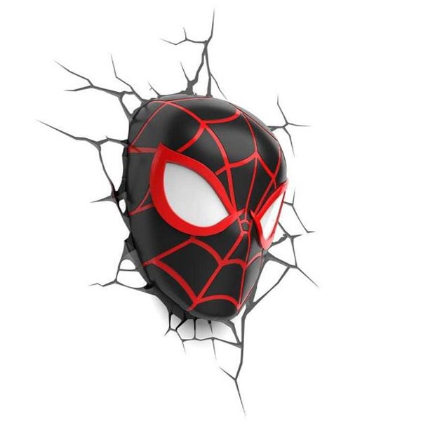 3D LED Light Spider-Man Miles Morales Face 3D (Marvel)