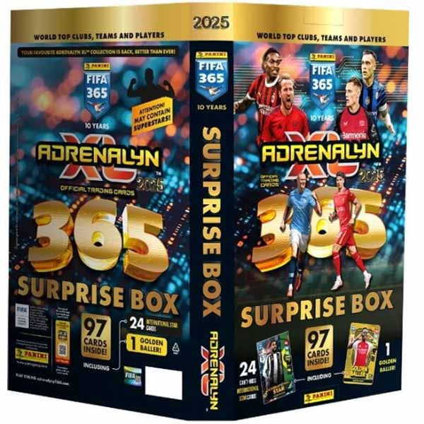 Futbalové karty Panini FIFA 365 2024/2025 Adrenalyn Adventný kalendár Surprise box