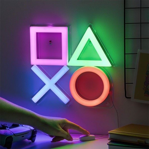 LED Neon lampa PlayStation na stenu