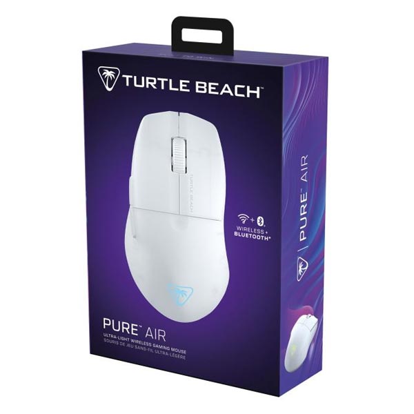 Turtle Beach Pure Air bezdrôtová herná myš, 26.000 DPI, 2,4 GHz, biela