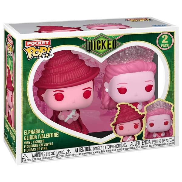 Pocket POP! 2 Pack Elphaba and Glinda Valentine (Wicked)