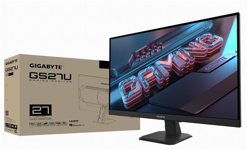 GIGABYTE LCD GS27U GAMING Monitor 27" UHD 4K 3840x2160 , IPS, 160Hz, 2xHDMI, DP