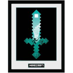 Zarámovaný plagát Diamond Sword (Minecraft) na pgs.sk