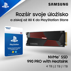 Samsung SSD 990 PRO w/ heatsink, 1TB, NVMe M.2, vystavený, záruka 21 mesiacov na pgs.sk