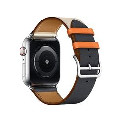 Remienok z teľacej kože (krátky) COTEetCI pre Apple Watch 38/40/41m, kriedovo/modrý na pgs.sk