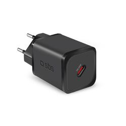 SBS Cestovný adaptér Mini USB-C, GaN, 45 W, PD, čierna | pgs.sk